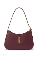 Vivisence Umhängetasche Damen Polyurethan Bagettetasche Schulter, weinrot