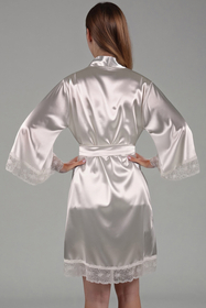 Vivisence Negligee Satin Lace Trim Perfect For Comfort And Elegance 5032, ecru