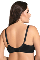 Vivisence Non-Padded Bra Elegant Lace Cups Comfortable Support for Everyday 1080, Black