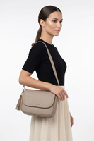 Vivisence Femme Sac Bandoulière Réglable Compact Fermoir Magnétique Pour Tous Les Jours, beige