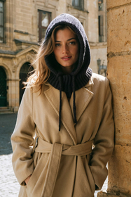 Vivisence Femme Ensemble Hiver Cagoule Et Gants Laine Mérinos Confort Thermique, noir