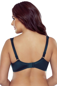 Vivisence Women Half Padded Lace Bra Adjustable Straps Underwire Support Decorative Bow Elegant Lingerie, green