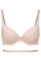 Vivisence Kate 1011 underwired push-up bra with inserts backless strapless smooth multiposition - made in EU, beige