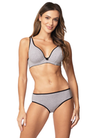 Vivisence soutien-gorge non-rembourré 1077, gris-noir