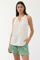 Vivisence Damen Pyjama Set Baumwolle Top Mit Shorts Bequem Für Zuhause, mintfarben-weiß