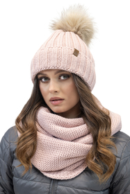 Vivisence Bonnet À Pompon Femme Doublé Polaire Ajustement Parfait Pour L’Hiver 70100, rose
