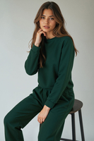 Vivisence Femme Survêtement avec Poches Vêtements Confortables au Quotidien 9205, vert