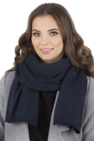 Vivisence Béret Et Écharpe Femme Pour L'automne et L'hiver Chauds En Laine Mélangée Accessoires Pour Hommes Tricot Souple Ajustement Parfait Divers Styles Et Couleurs Disponibles 7007Kmpl, bleu foncé