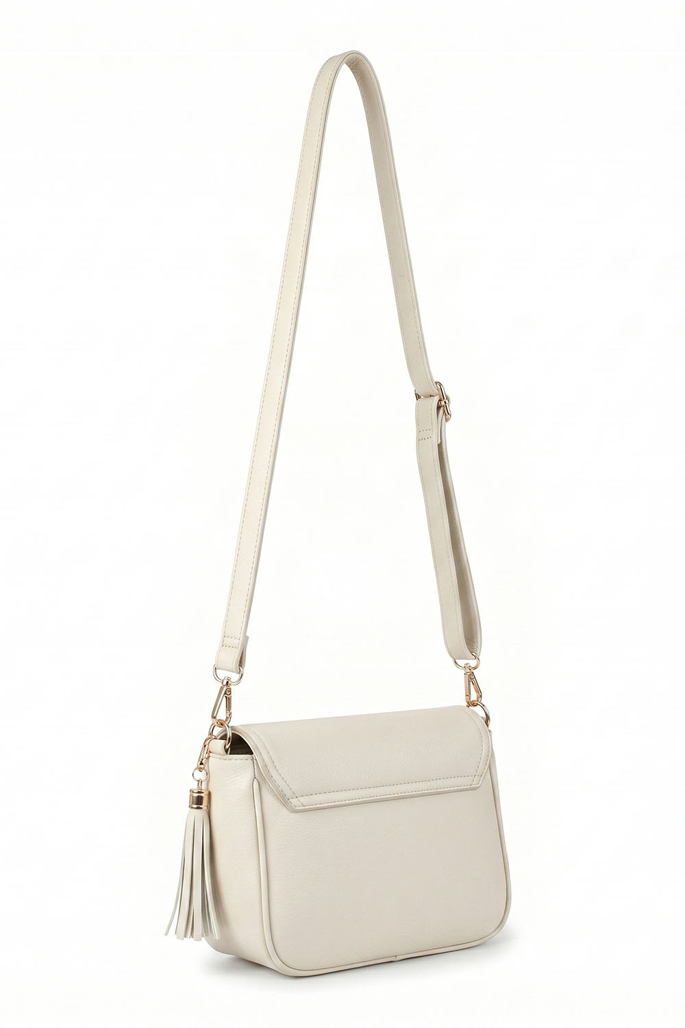 Vivisence Femme Sac Bandoulière Réglable Compact Fermoir Magnétique Pour Tous Les Jours, écru