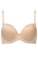 Vivisence Damen Push Up BH Mit Glatter Mikrofaser Abnehmbaren Traegern Komfortabler Passform Und Starkem Halt, Beige