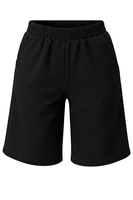 Vivisence Femme Short Coton Doux Respirant Taille Élastique Confort Quotidien, noir