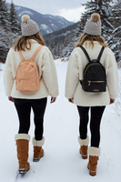 Vivisence Sac À Dos Femme Nylon Compartiments Multiples Poche Discrète, beige