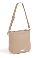 Vivisence Sac Bandoulière Sac a Main Femme Compacte Fonctionnelle, beige