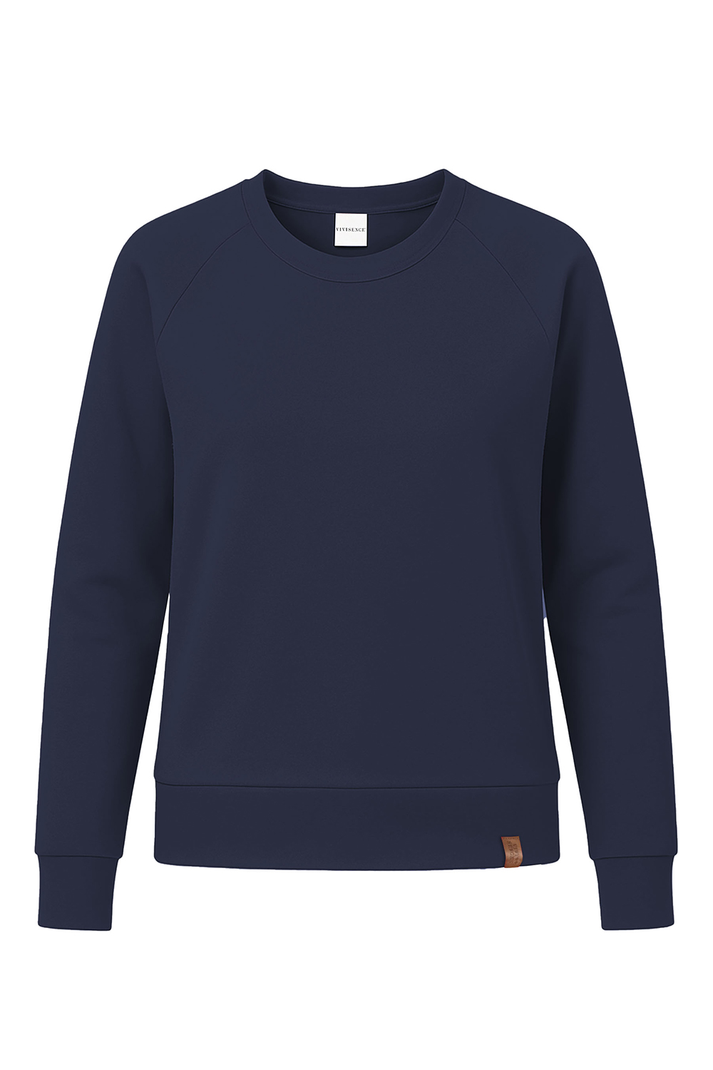 Vivisence Femme Sweat Col Rond Maille Douce Confort Toute La Journée, bleu marine
