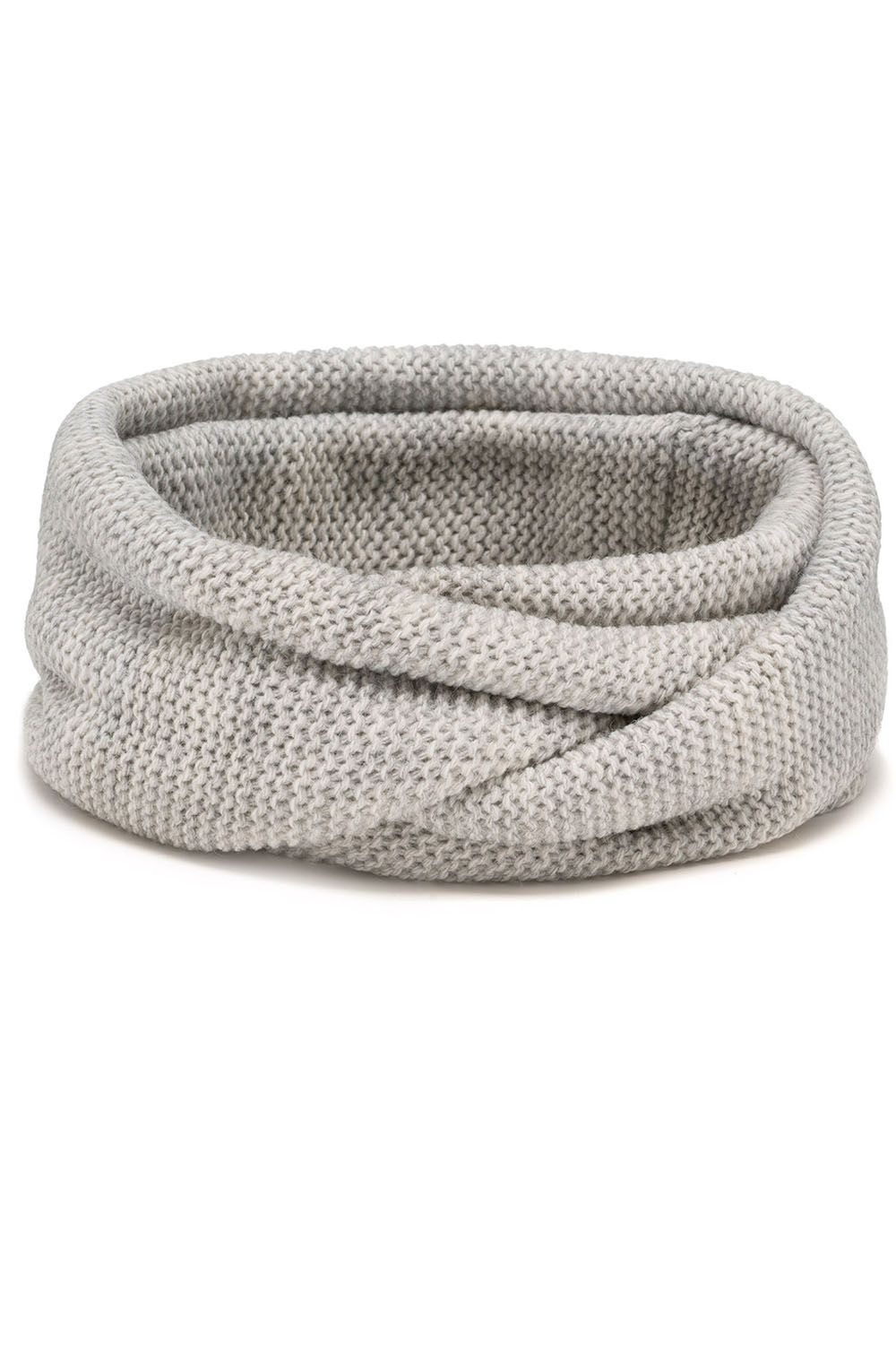 Vivisence Knitted Loop Scarf Double Folded Warm Ideal For Winter 7103, beige melange