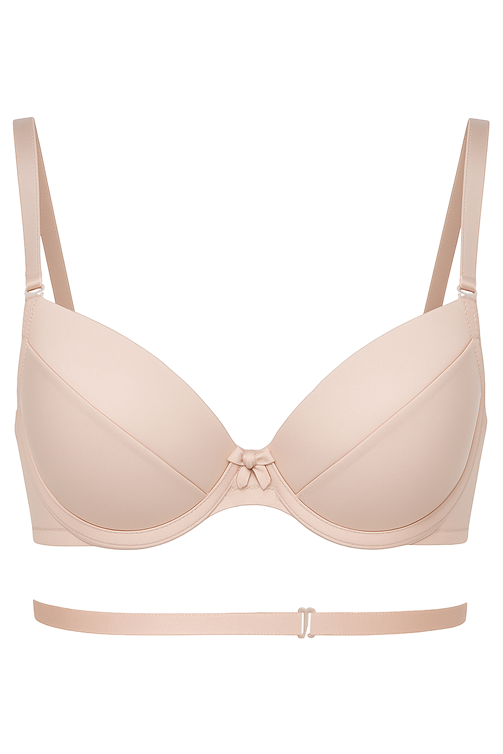 Vivisence Soutien Gorge Push Up Femme Dos Nu Multipositions Décolleté Sublimé, beige