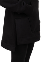 Vivisence Femme Sweat À Capuche Coton Élasthanne Confort Quotidien Douceur, noir