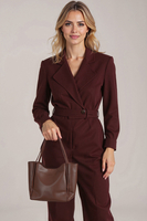 Vivisence Women's Tote Bag Magnetic Closure Two Ways To Carry, brown