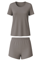 Vivisence Women's Pyjama Set Viscose Short Sleeve Elastic Waistband 2042,