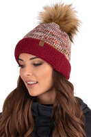 Vivisence Bonnet À Pompon Femme En Fil Chaud Avec Effet Antistatique L’Hiver 7024, bordeaux