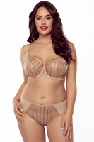 Vivisence ladies briefs lacy details high waist 1053W, gold