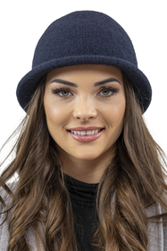 Vivisence Chapeau Femme Hiver Classique En Fil Chaud Idéal Pour Offrir 7044, bleu foncé