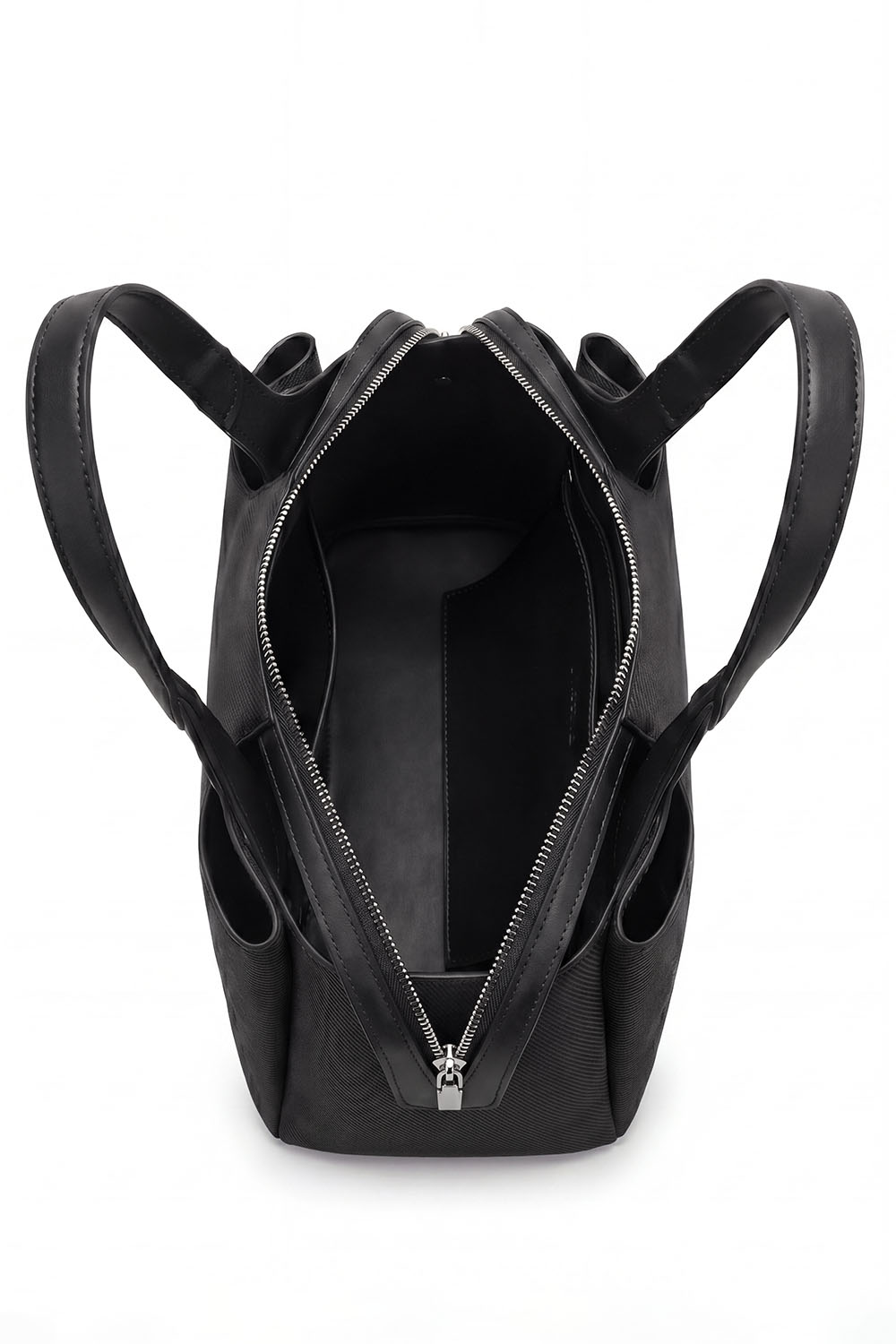 Vivisence Damen Handtasche Mit Schultergurt Und Reißverschluss Für Alltag, Schwarz