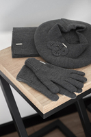 Vivisence Gants Femme Hiver En Fil Chaud Parfaits Pour Les Jours Froids 7204, gris foncé