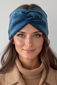 Vivisence Bandeau Femme Hiver Automne Chaud Couvre-chefs d'hiver Confortable Élégant Accessoire Cheveux Entrelacé Devant Tricot Extensible Idéal Journées Froides, turquoise foncé