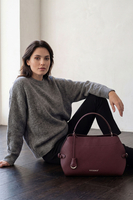 Vivisence Women Handbag Structured PU With Adjustable Strap For Everyday Elegance, burgundy