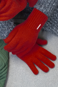 Vivisence Gants Femme En Laine Pour L’Hiver Idéal Temps Froid 7201, rouge