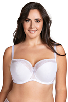 Vivisence Soutien-Gorge Semi-Rembourré Élégant Dentelle Florale Bretelles Réglables Maintien Optimal Sans Baleines Latérales Idéal Comme Cadeau,