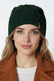 Vivisence Damen Strickmütze Lammwolle Warm Perfekter Sitz Im Winter, Grün