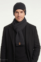 Ensembles bonnet+foulard, noir