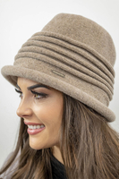 Vivisence Women's Hat Winter Classic Warm Yarn For Style And Warmth 7045, beige