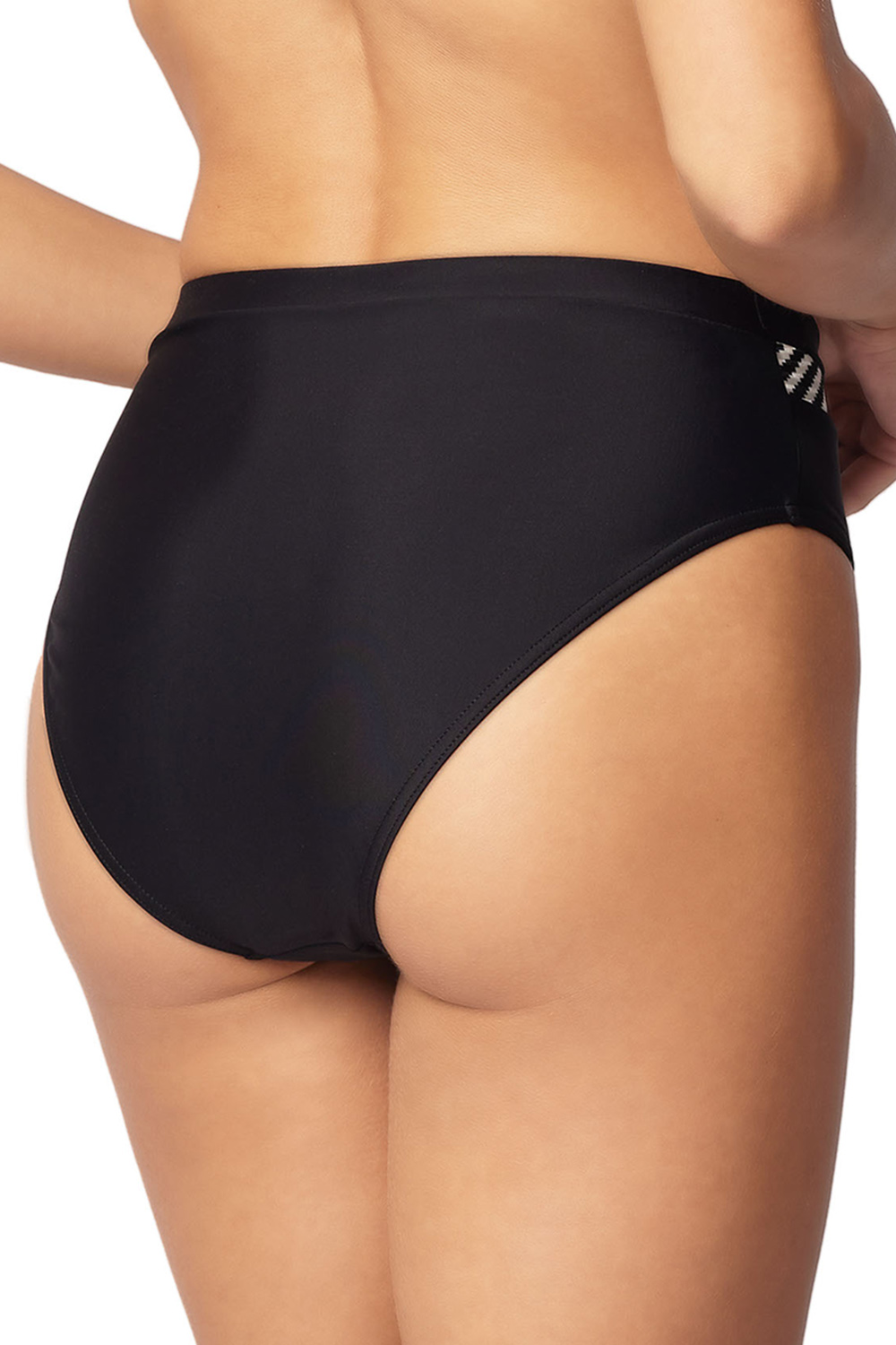 VIVISENCE Bikinihose Damen Voller Bequemer Schnit Schnelltrocknend 3222M, schwarz-weiß