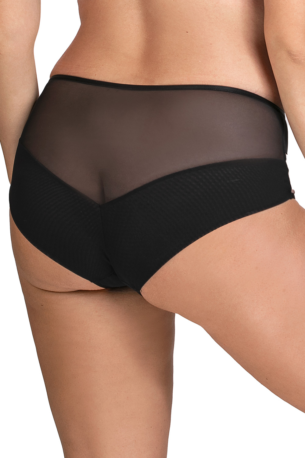 Vivisence Culotte Pour Femme Élégante Coupe Classique Finition Élastique Gousset En Coton Dos Lisse En Maille Doublée Confort Quotidien et Élégance, noir