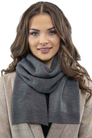 Vivisence Elegant Women's Winter Set Including Beret With Pompom And Matching Scarf Made Of Warm Fabric Perfect For Cold Winter And Autumn Days, dark grey