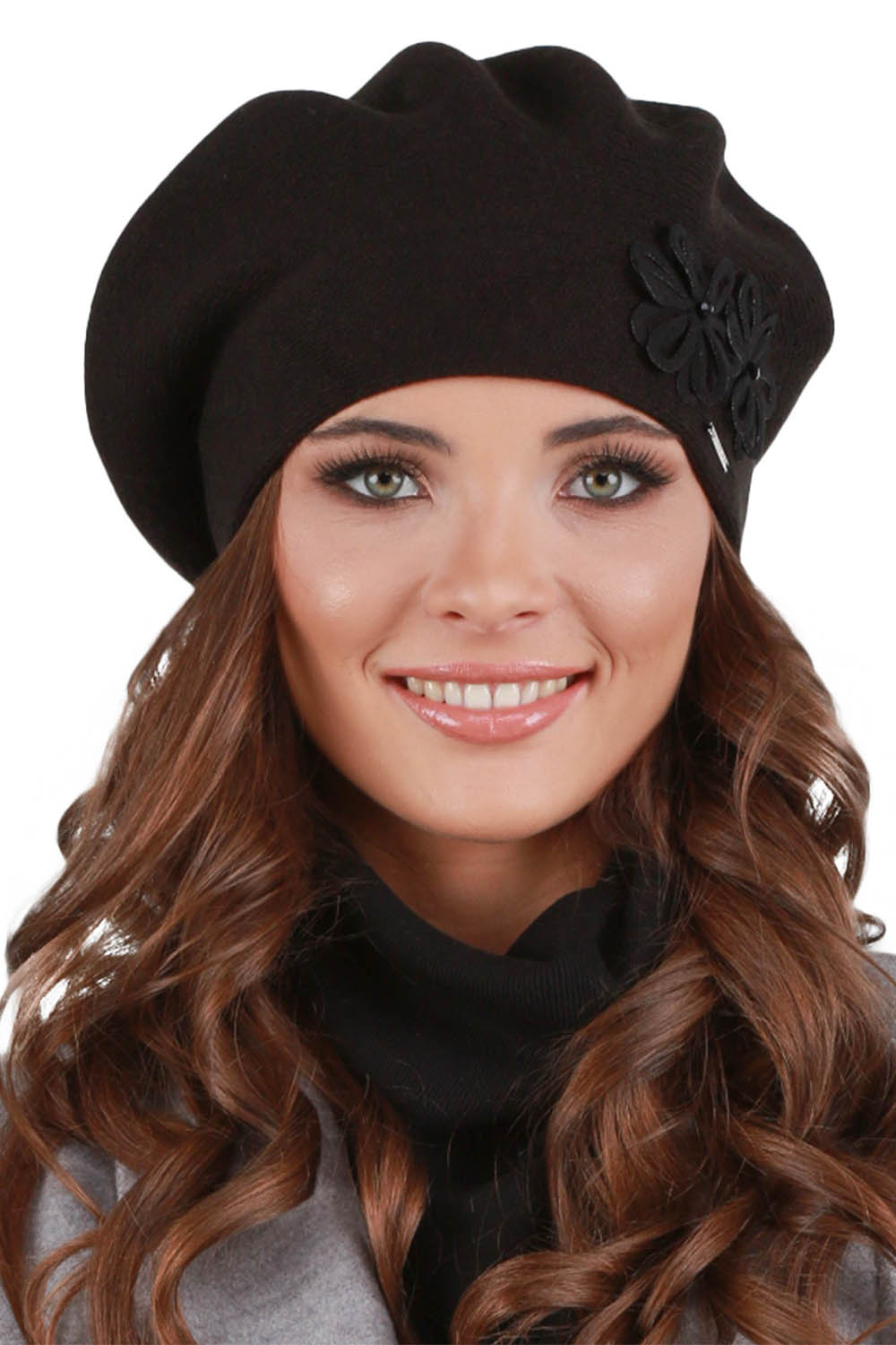 Vivisence Warm Thick Winter Beret For Women Ideal For Cold Days 7007, black
