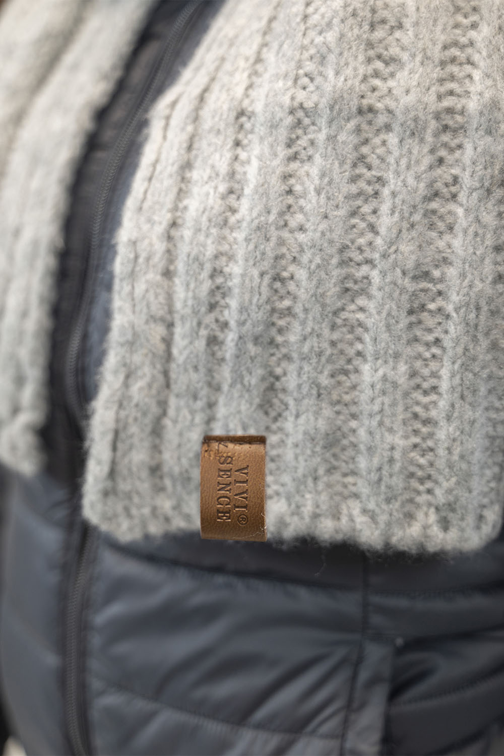 Vivisence Damen Schal Winter Langer Modischer Wärmendes Warmem Garn Vielseitig 7105, hellgrau