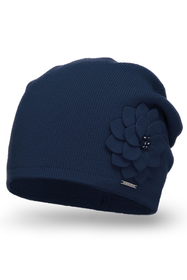 Vivisence Bonnet Femme Coupe Classique Chaud Et Confortable En Laine 7010, bleu foncé