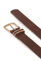 Vivisence Damen Ledergürtel Echtes Leder Goldene Schnalle Klassisch P0001, Braun