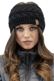 Vivisence Thick Yarn Headband For Women Winter Perfect Fit Ideal Comfort 7094, black