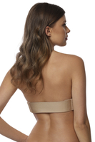 Vivisence Strapless Bra Bandeau for Women self-adhesive barconette Underwire bra for special occasions Dresses and Backless Outfits Model 1065, beige