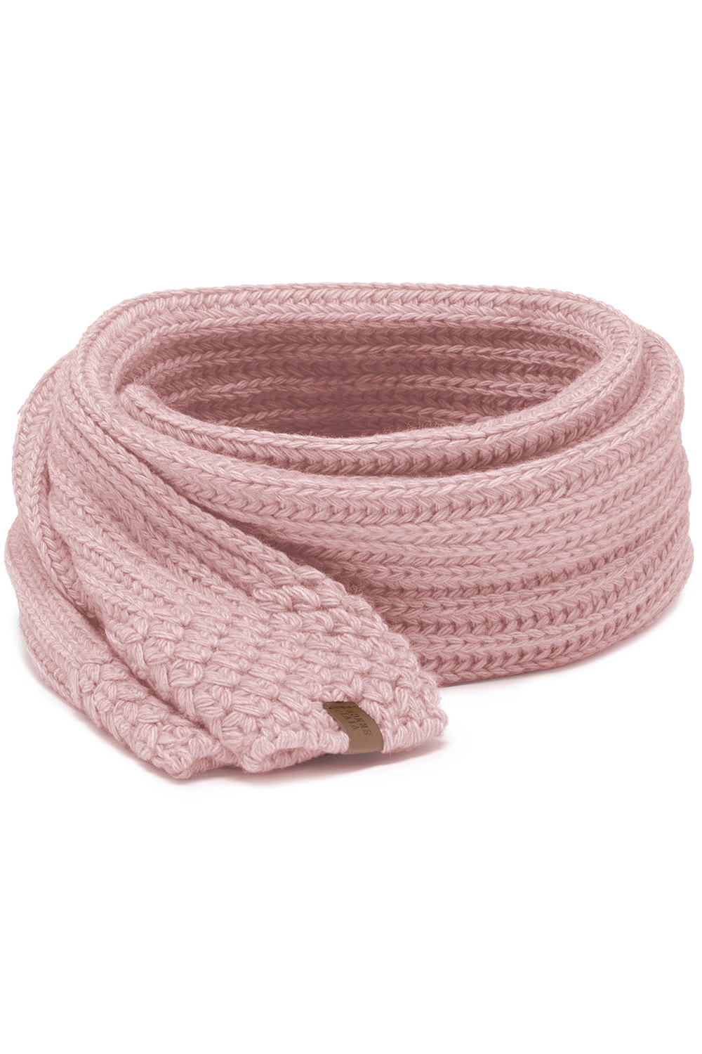 Vivisence Knitted Classic Scarf For Women Soft And Warm Everyday Look 7016S, powder pink