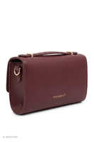 Vivisence Umhängetasche Damen Kunstleder Schultertasche Klappe, weinrot