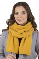 Vivisence Damen Schal Winter Wärmt Schenkt Komfort Kalte Wintertage Strick 7102, honig