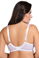 Vivisence Soutien-Gorge Doux et Élégant Bonnet en Maille Bas Lisse Bretelles Réglables Sans Baleines Latérales Maintien Optimal et Confort Quotidien, blanc