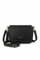 Vivisence Women Shoulder Bag Adjustable Strap Magnetic Snap For Everyday Wear, Black