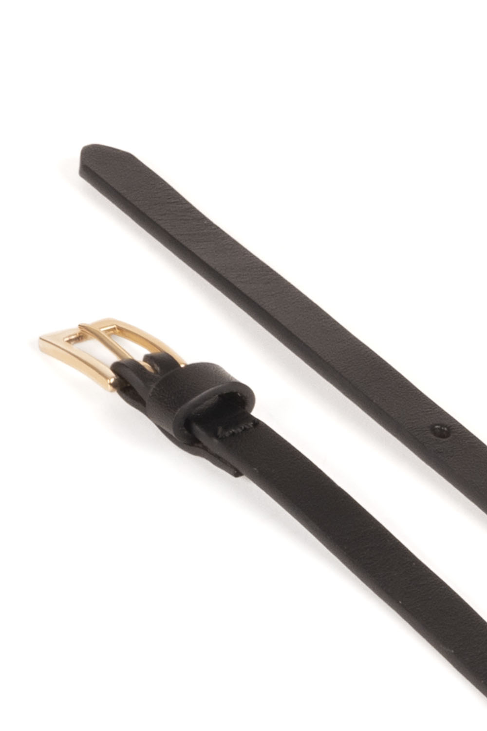Vivisence Women's Skinny Leather Belt 1cm Thickness Ideal For Every Outfit P0003, black